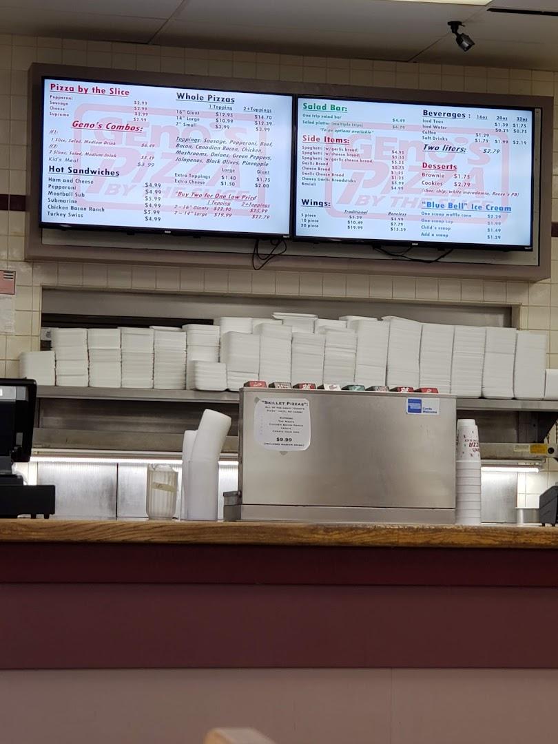Geno's Pizza By The Slice Menu